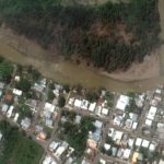 Inundaciones en Juana Díaz, Puerto Rico, a raíz del embate del huracán Fiona.