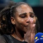 Serena Williams no puede evitar las lágrimas en lo que marca su despedida del tenis.