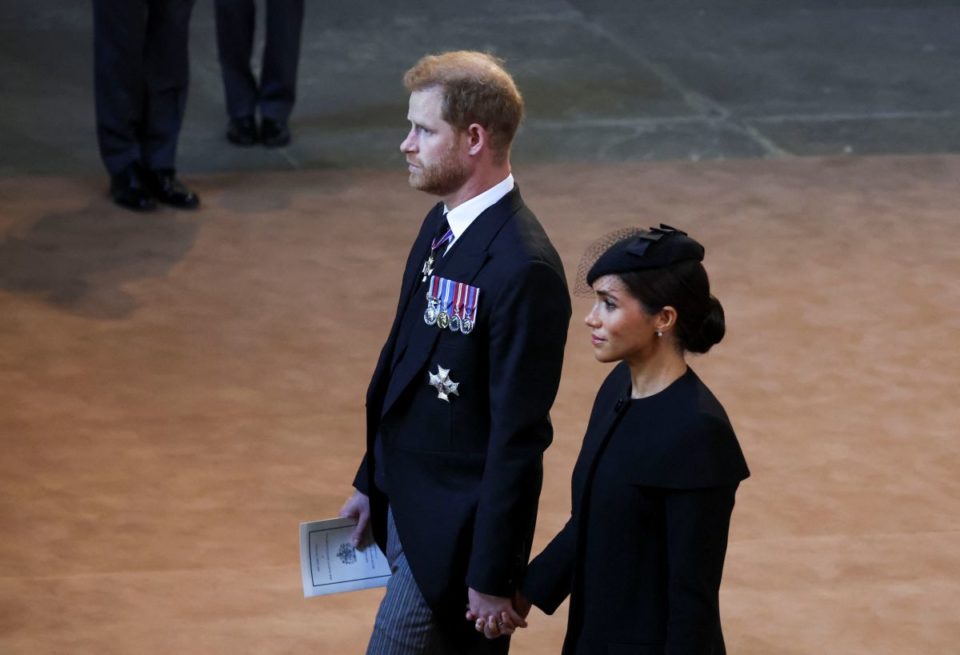 Meghan Markle, la duquesa de Sussex junto al príncipe Harry.