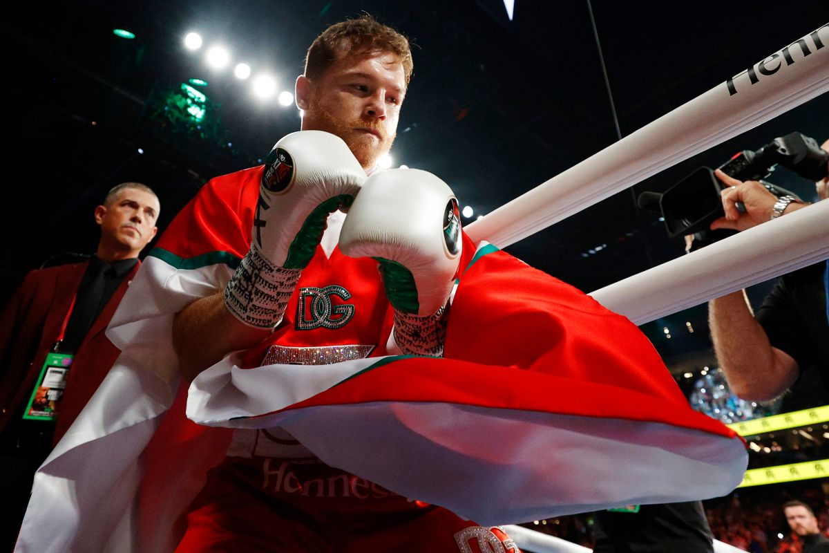 Canelo Álvarez durante su más reciente combate ante Gennady Golovkin.