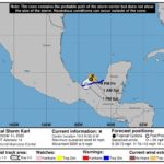 Se esperan vientos de hasta 80 kilómetros por hora en Tabasco y Campeche.