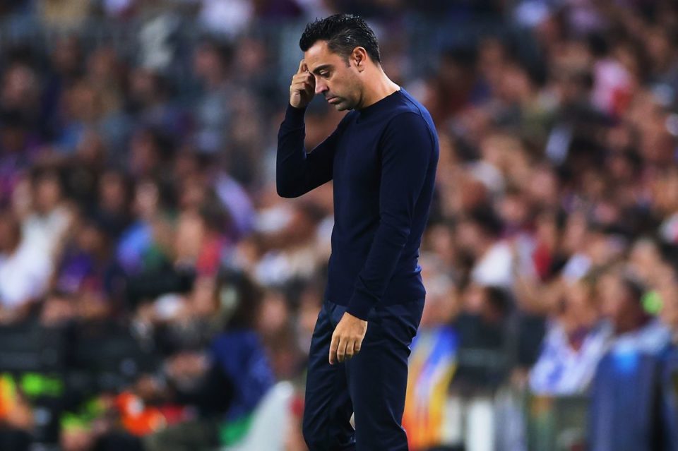 Xavi Hernández se muestra frustrado luego de la derrota ante FC Bayern por la UEFA Champions League.