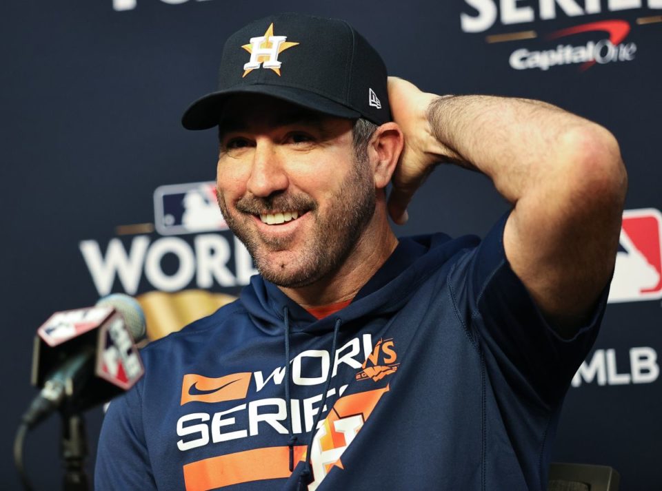 Justin Verlander buscará su primera victoria en una Serie Mundial este viernes.