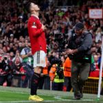 Cristiano Ronaldo celebrando un nuevo gol en su regreso al Manchester United.