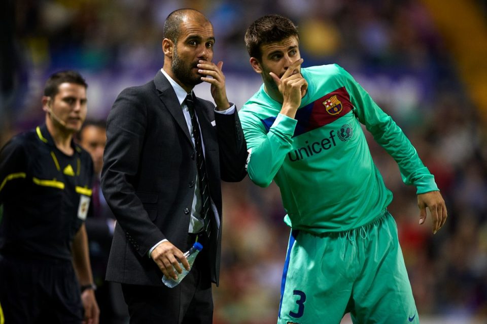 Pep Guardiola fue uno de los entrenadores de Gerard Piqué en la época dorada de los catalanes.