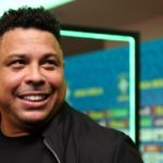 Ronaldo Nazario durante el homenaje de la Confederación Brasileña de Fútbol a los campeones del Mundial de 2002.