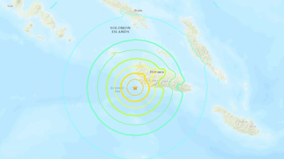 Un terremoto sacudió el martes las aguas de las Islas Salomón.