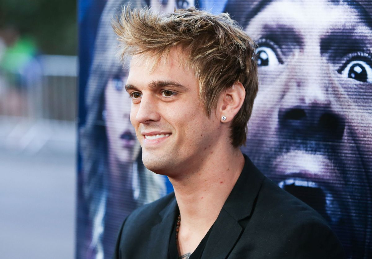 Aaron Carter en la premiere de 2014 de la cinta 'A Haunted House 2'.