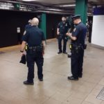 Presencia policial en el Metro de NYC, 2021.