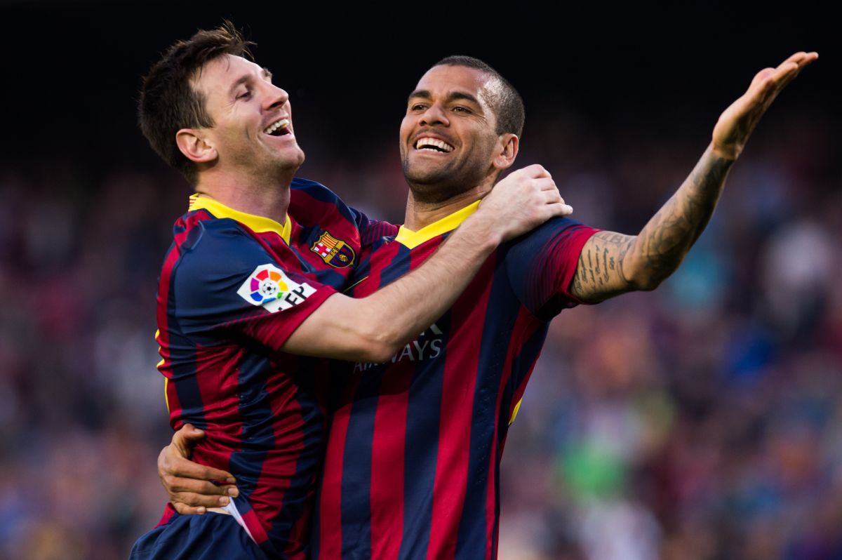 Messi y Dani Alves se entendían a la perfección en el FC Barcelona.