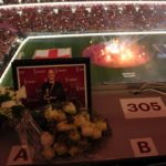 Un tributo hacia Grant Wahl en el palco de prensa del estadio Al Bayt durante el encuentro entre Inglaterra y Francia.
