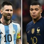 Lionel Messi (L) y Kylian Mbappé buscarán la Copa del Mundo en la final de Qatar 2022.