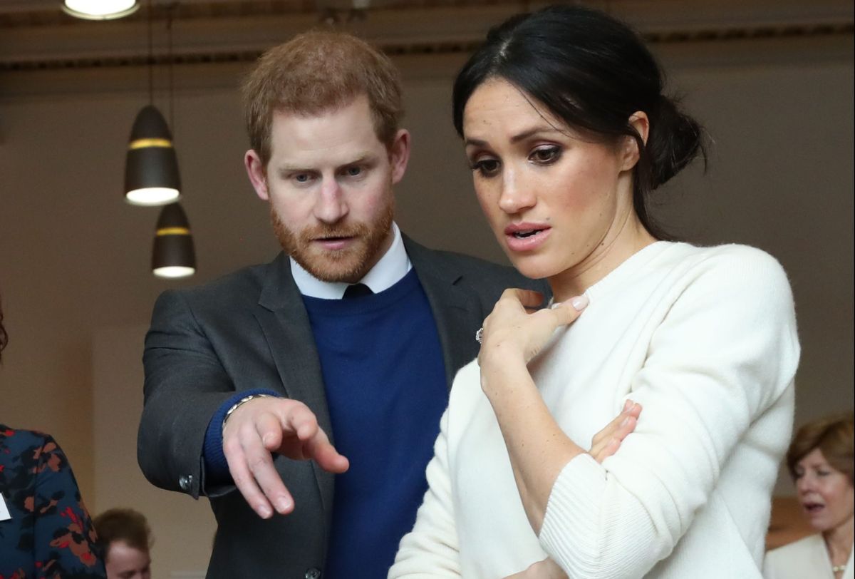 Meghan Markle junto al príncipe Harry. 