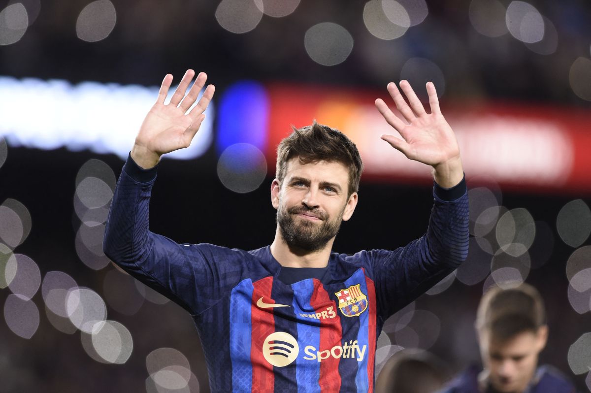 Gerard Piqué luego disputar su último partido en el Camp Nou.