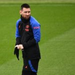 Lionel Messi durante un entrenamiento del PSG.