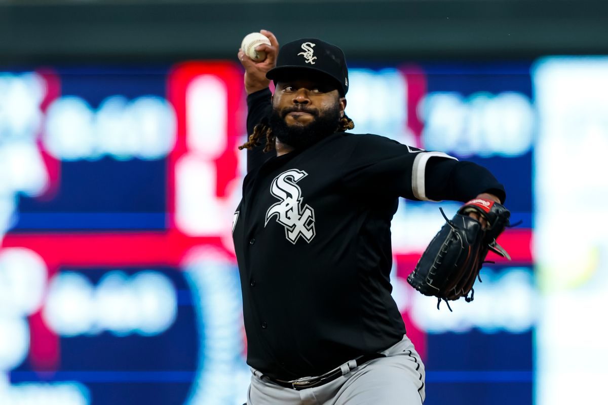 Johnny Cueto durante un partido ante Minnesota Twins en la temporada 2022 de MLB.