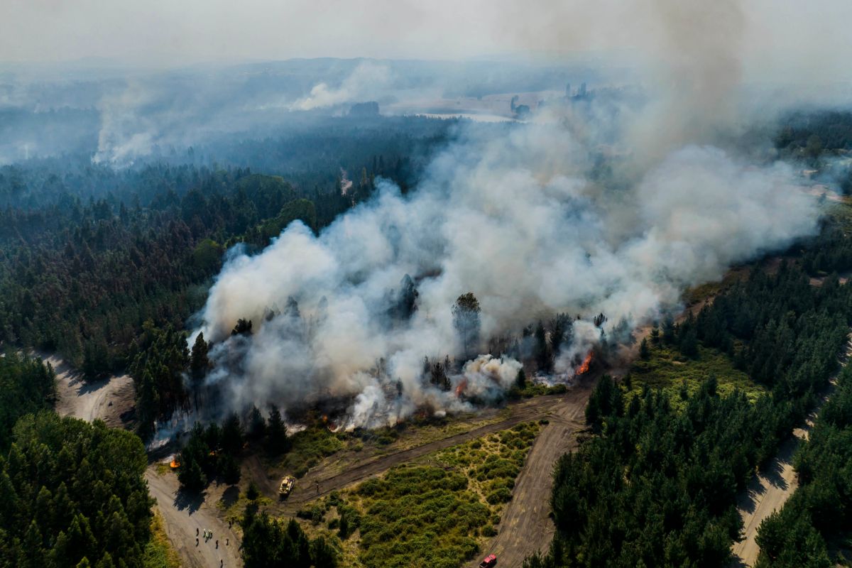 El hombre provocó tres incendios de señales separados.