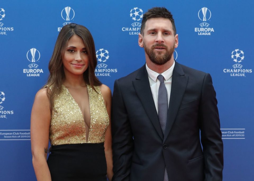 Lionel Messi y su esposa Antonela Roccuzzo. Foto: Getty Images.