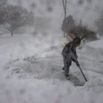 Efectos de una tormenta de nieve en Marshfield, Massachusetts.