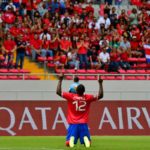 Joel Campbell celebra luego de la victoria ante Martinica.