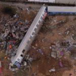 Accidente de trenes en el valle de Tempi cerca de Larissa, Grecia.