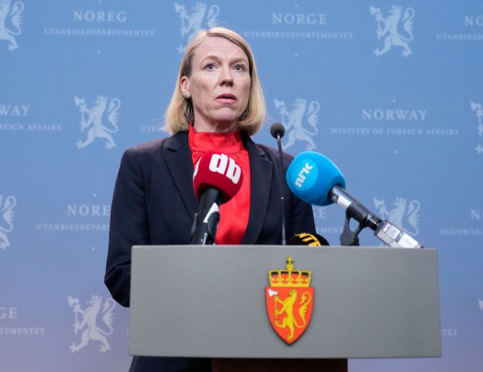 La ministra de Relaciones Exteriores de Noruega, Anniken Huitfeldt.