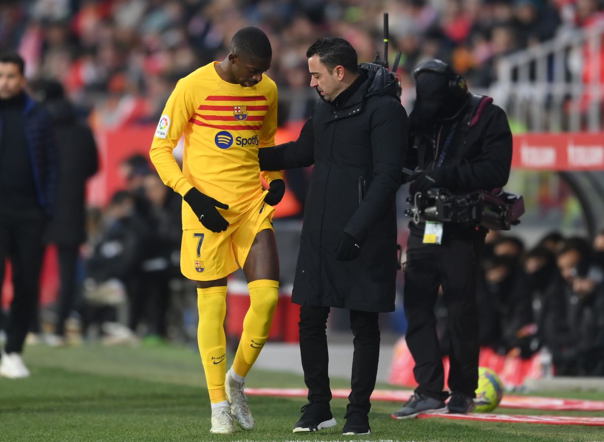 Dembélé cayó lesionado en su mejor momento de la temporada.