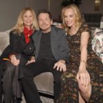 Meg Ryan junto a Michael J. Fox y Tracy Pollan, esposa del actor.