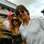 Tom Cruise con Shakira durante el Gran Premio de Miami de la Fórmula 1