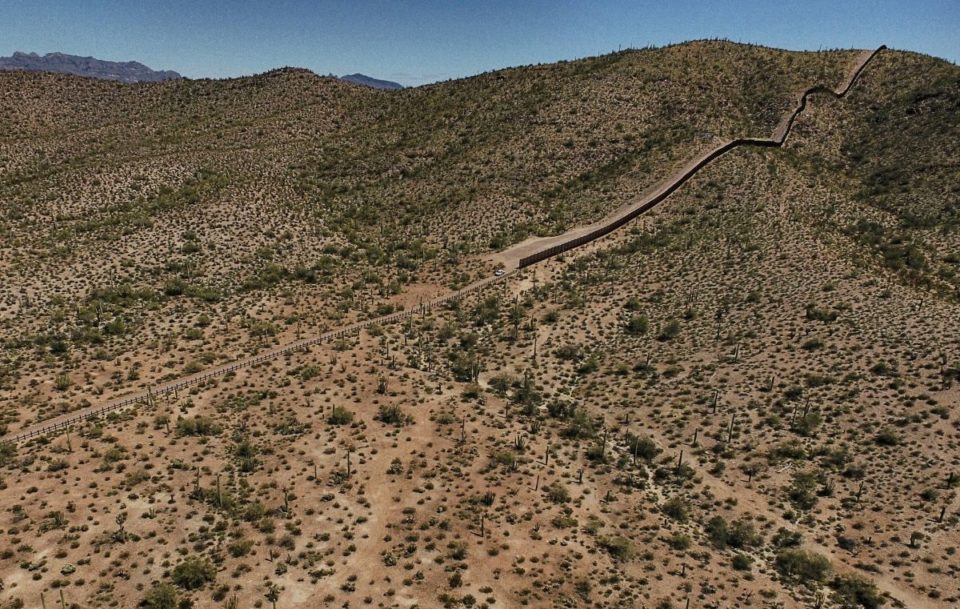 Vista desde el desierto de Sonora, frontera con Estados Unidos.
