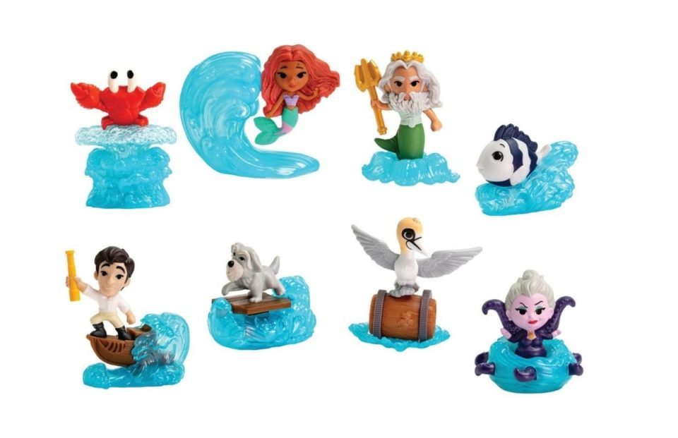 Happy Meal de "La Sirenita" incluye juguetes coleccionables basados ​​en los personajes de la película.